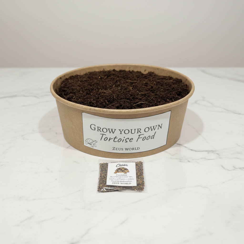 Clover | Grow Your Own Tortoise Food Kit | Tortoise Seeds & Organic Soil | Natural Grazing Kit