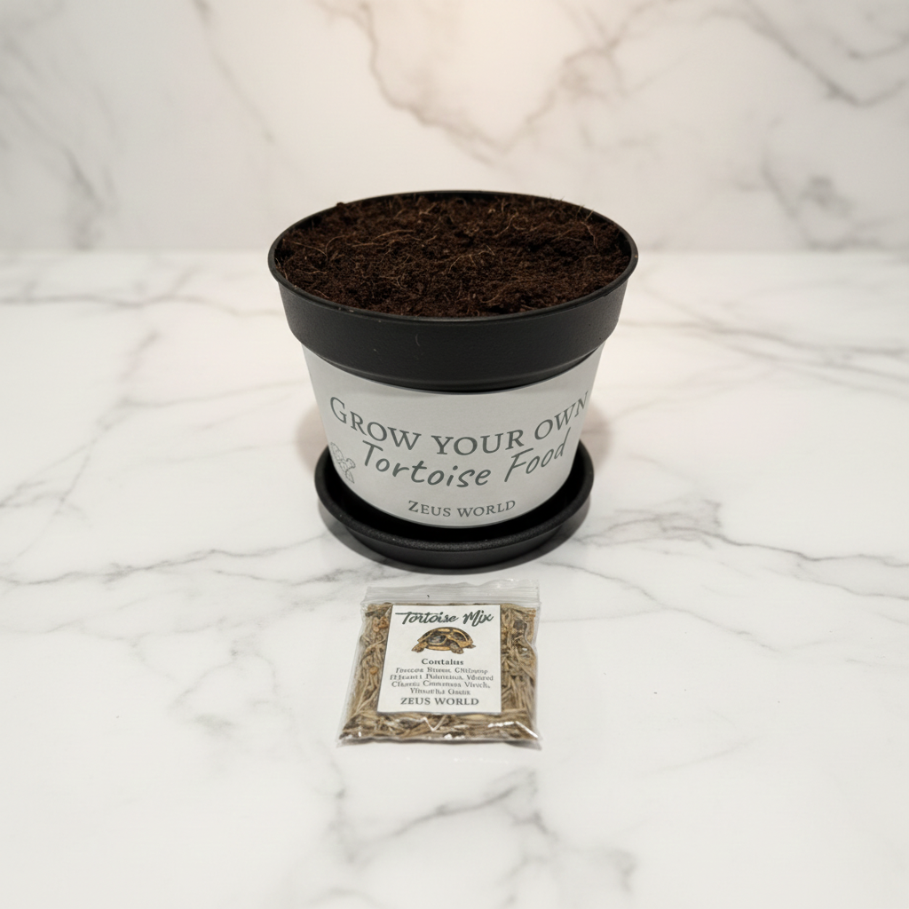 Tortoise Mix | Grow Your Own Tortoise Food Kit | Tortoise Safe Seeds & Organic Soil | Natural Grazing Kit