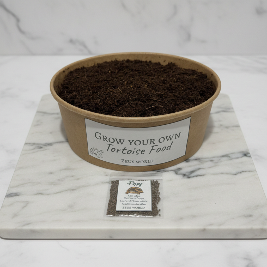 California Poppy | Grow Your Own Tortoise Food Kit | Tortoise Seeds & Organic Soil | Natural Grazing Kit