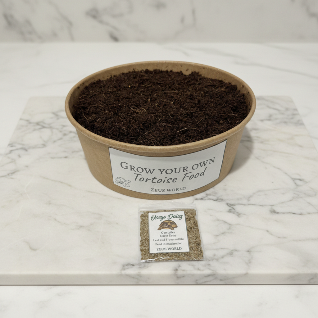 Oxeye Daisy | Grow Your Own Tortoise Food Kit | Tortoise Seeds & Organic Soil | Natural Grazing Kit
