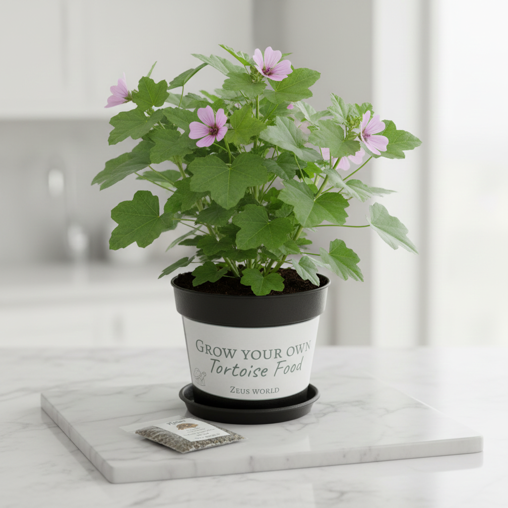 Mallow | Grow Your Own Tortoise Food Kit | Tortoise Seeds & Organic Soil | Natural Grazing Kit