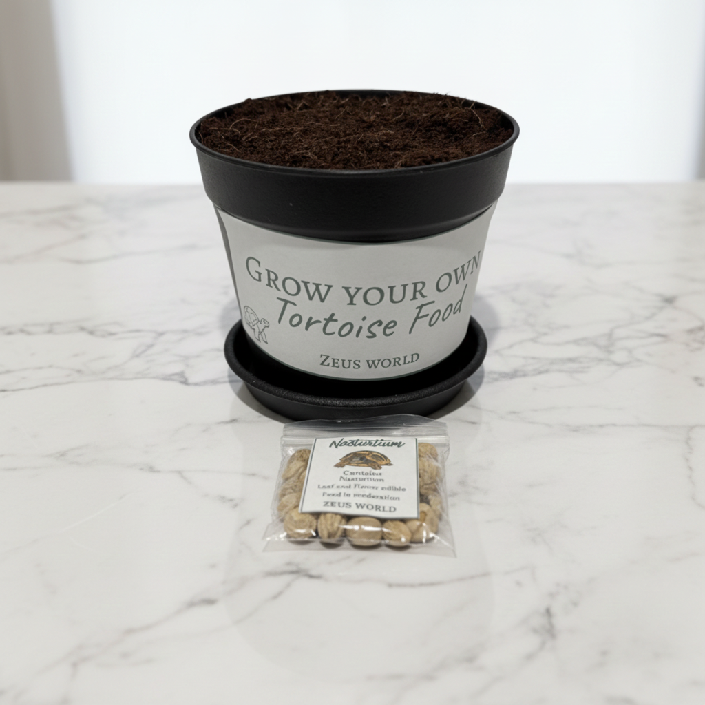 Nasturtium | Grow Your Own Tortoise Food Kit Pot | Tortoise Seeds & Organic Soil