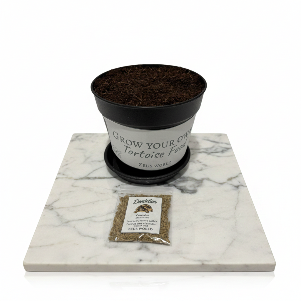 Dandelion | Grow Your Own Tortoise Food Kit | Tortoise Plantain Seeds & Organic Soil | Natural Grazing Kit