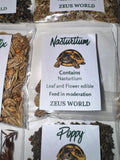 Nasturtium Seeds | Grow Your Own Tortoise Food | Tortoise Safe Seed Blend | Natural Reptile Diet