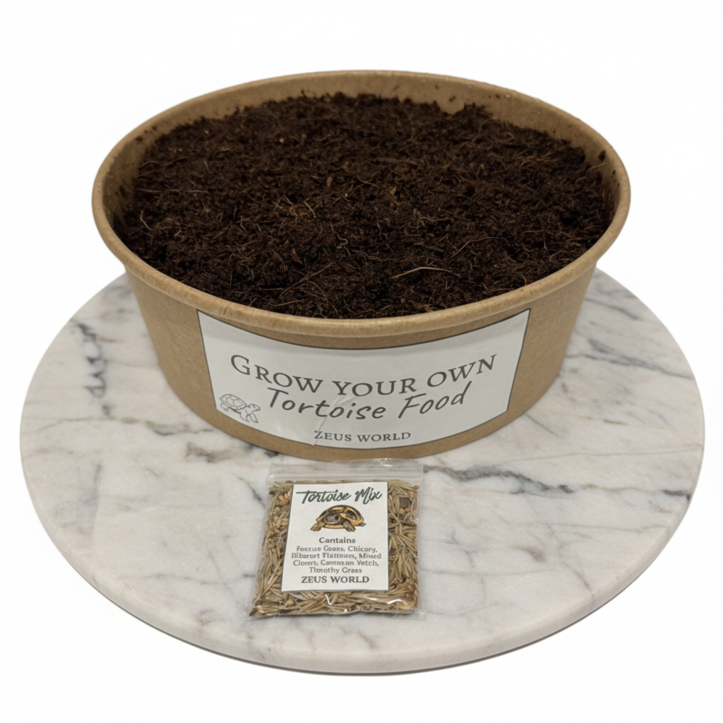 Tortoise Mix | Grow Your Own Tortoise Food Kit | Tortoise Safe Seeds & Organic Soil | Natural Grazing Kit