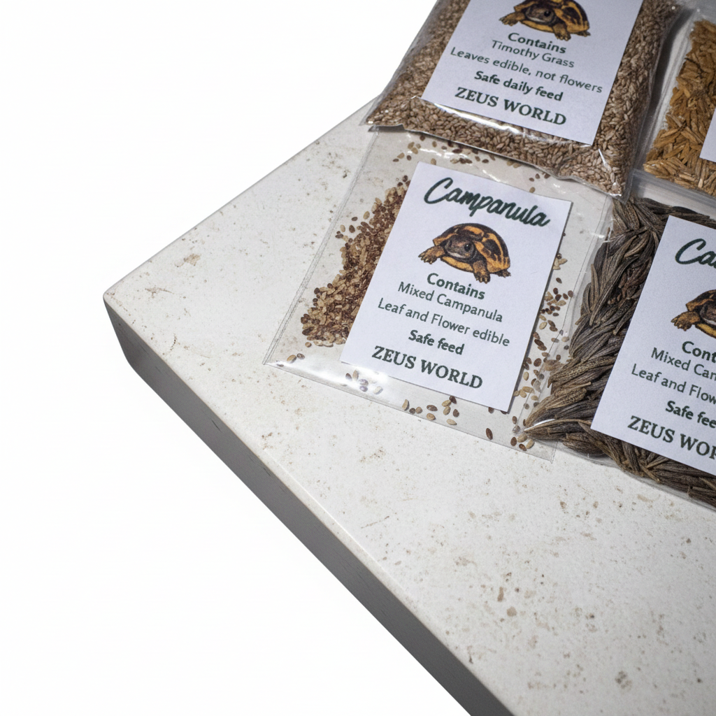 Campanula Seeds | Grow Your Own Tortoise Food | Tortoise Safe Seed Blend | Natural Reptile Diet