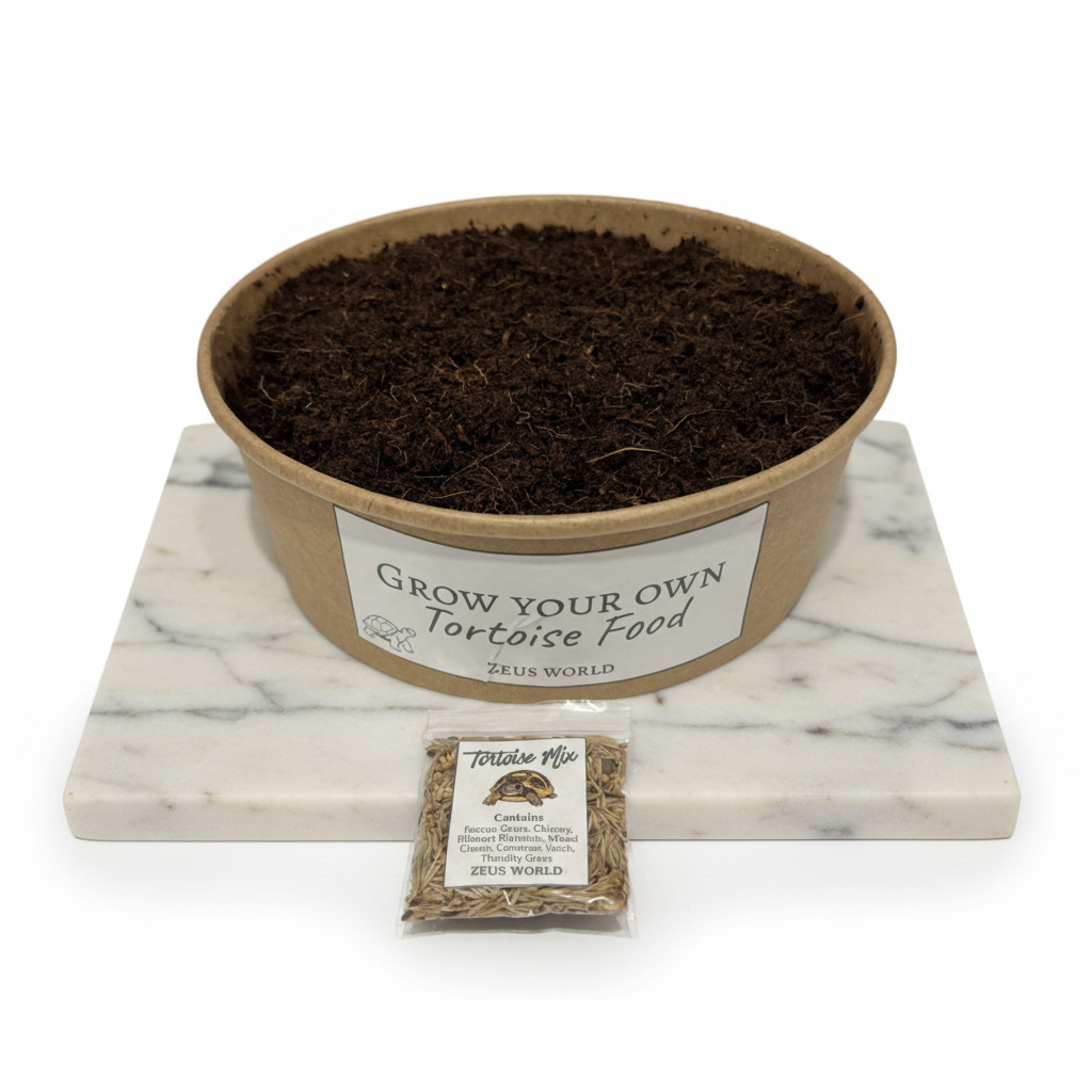 Tortoise Mix | Grow Your Own Tortoise Food Kit | Tortoise Safe Seeds & Organic Soil | Natural Grazing Kit