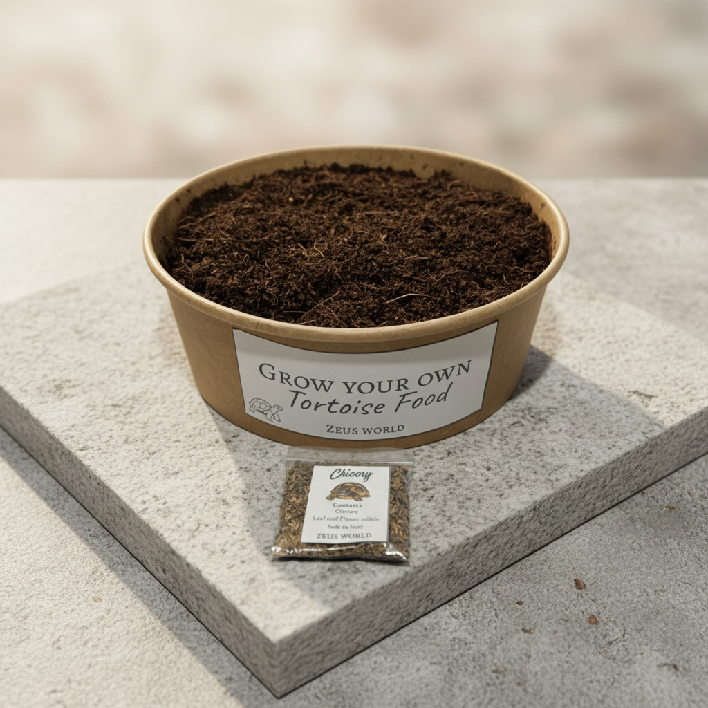 Chicory | Grow Your Own Tortoise Food Kit | Tortoise Seeds & Organic Soil | Natural Grazing Kit