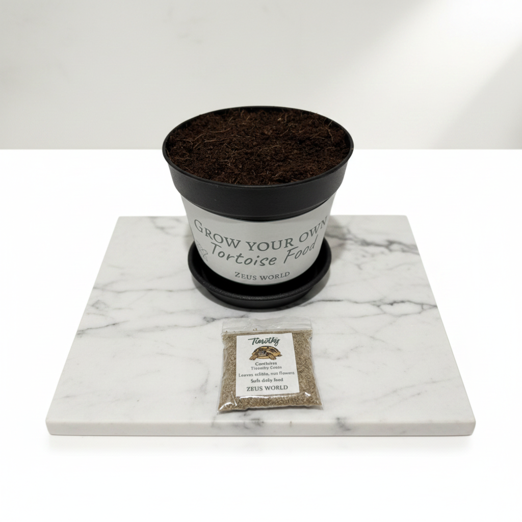 Timothy | Grow Your Own Tortoise Food Kit | Tortoise Seeds & Organic Soil | Natural Grazing Kit