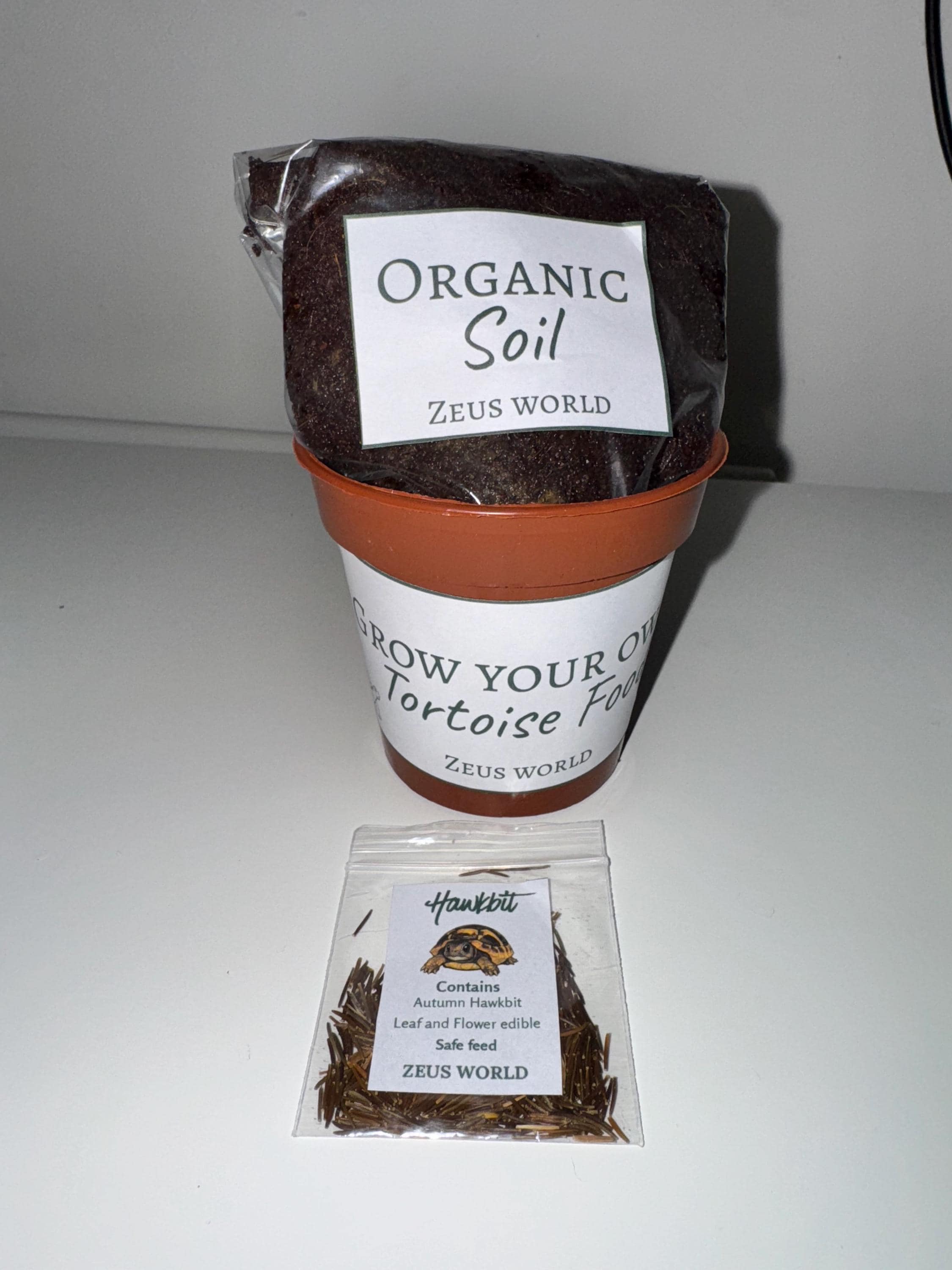 Hawkbit  | Grow Your Own Tortoise Food Kit | Tortoise Seeds & Organic Soil | Natural Grazing Kit