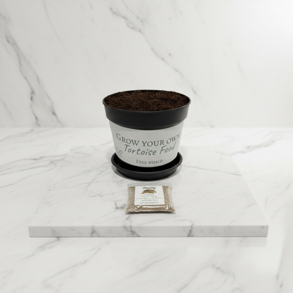 Timothy | Grow Your Own Tortoise Food Kit | Tortoise Seeds & Organic Soil | Natural Grazing Kit