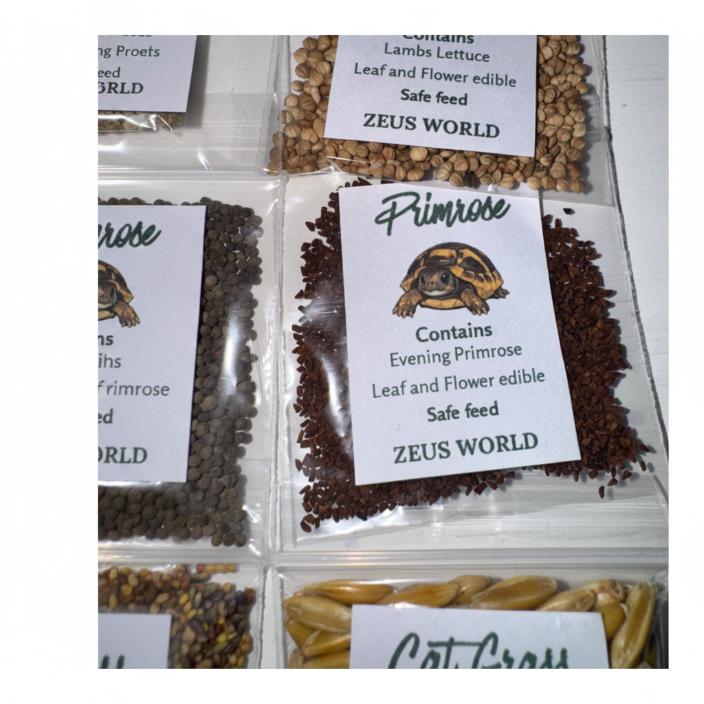 Primrose Seeds | Grow Your Own Tortoise Food | Tortoise Safe Seed Blend | Natural Reptile Diet