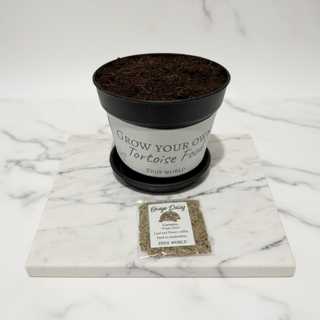 Oxeye Daisy | Grow Your Own Tortoise Food Kit | Tortoise Seeds & Organic Soil | Natural Grazing Kit
