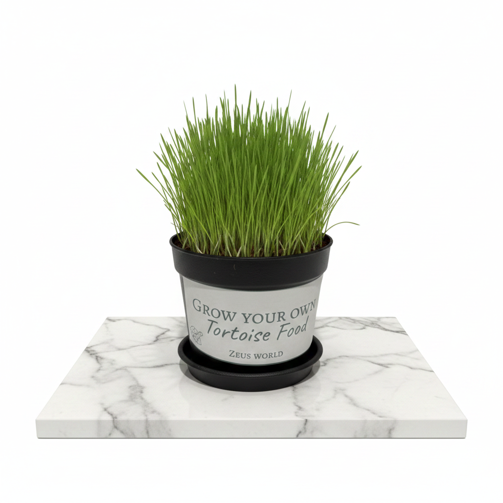 Cat Grass | Grow Your Own Tortoise Food Kit Pot | Tortoise Seeds & Organic Soil | Natural Grazing Kit