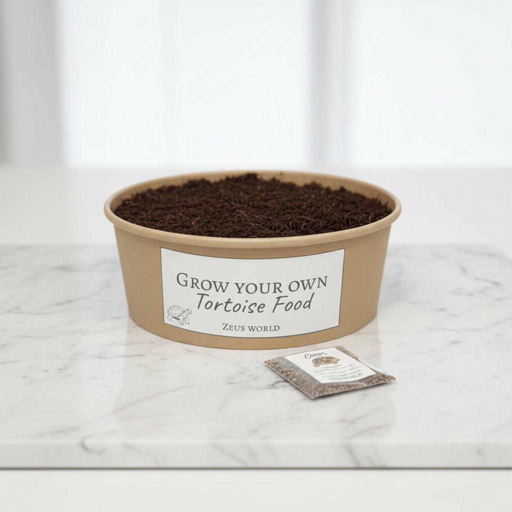 Clover | Grow Your Own Tortoise Food Kit | Tortoise Seeds & Organic Soil | Natural Grazing Kit
