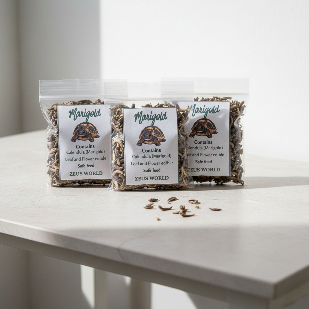 Marigold Seeds | Grow Your Own Tortoise Food | Tortoise Safe Seed Blend | Natural Reptile Diet